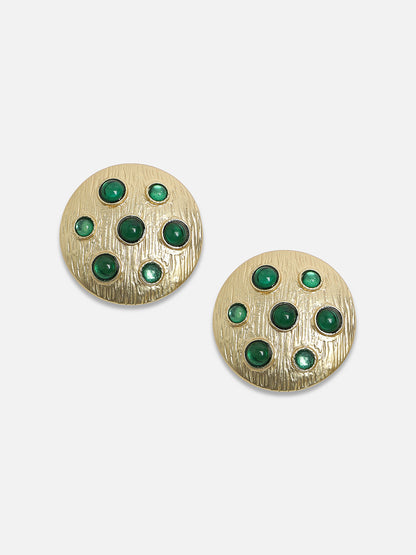 Gold-Plated Contemporary Studs Earrings