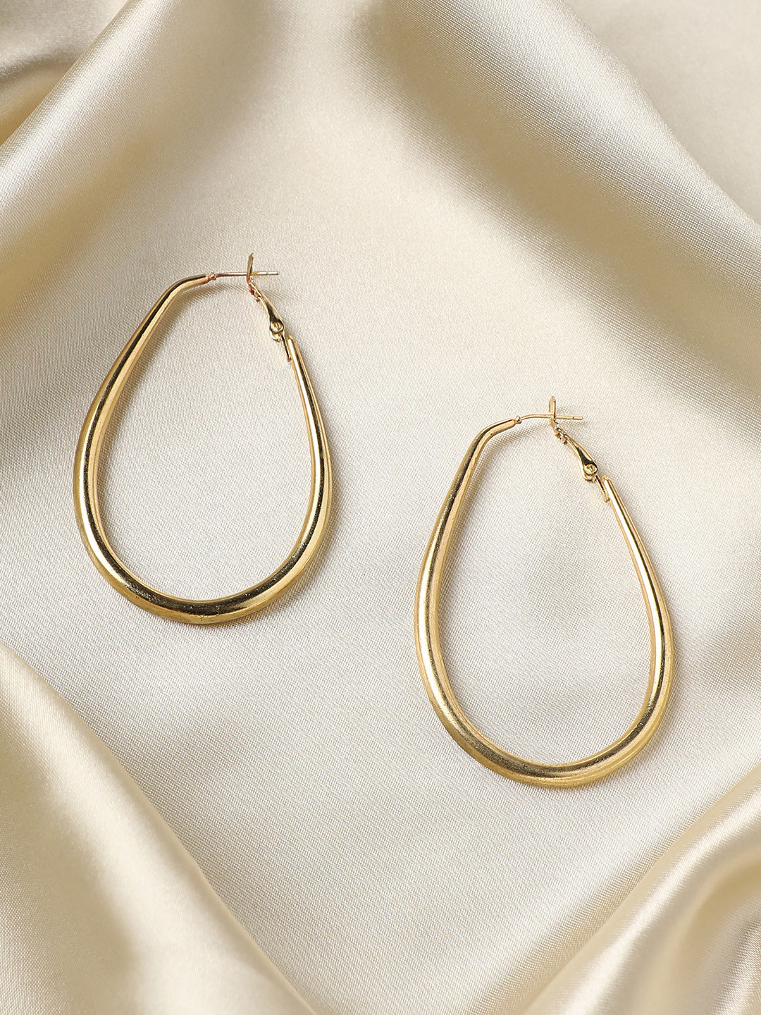 Gold-Plated Circular Hoop Earrings