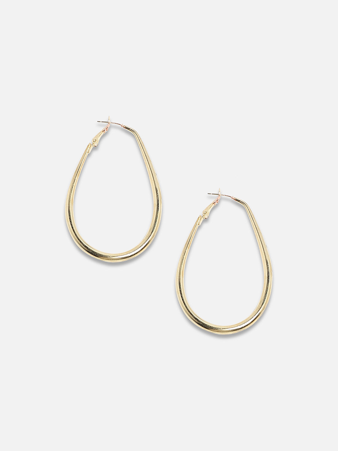 Gold-Plated Circular Hoop Earrings
