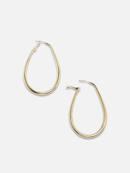 Gold-Plated Circular Hoop Earrings