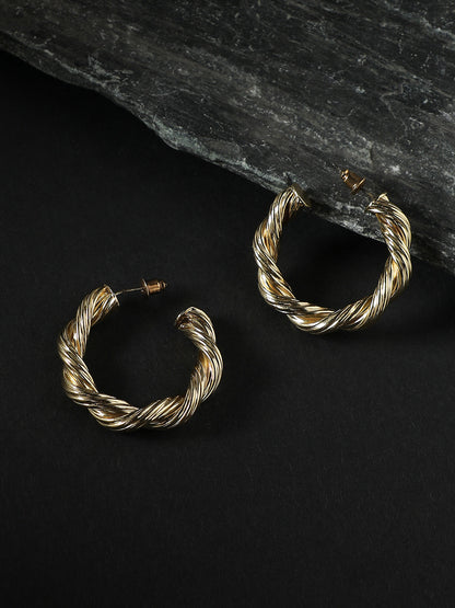 Contemporary Half Hoop Earrings