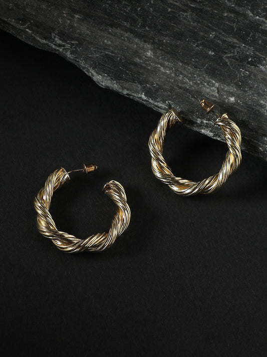 Contemporary Half Hoop Earrings