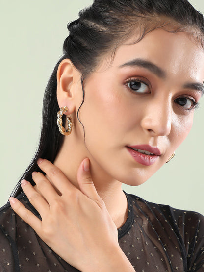 Contemporary Half Hoop Earrings