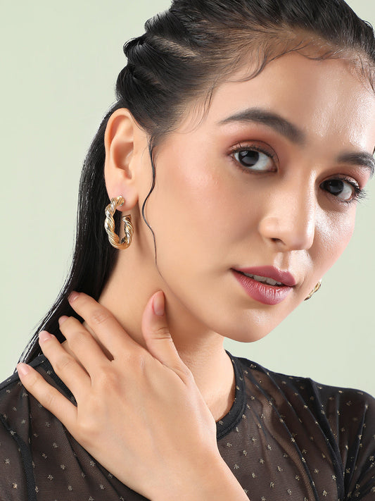 Contemporary Half Hoop Earrings