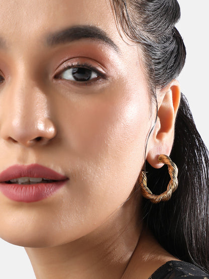 Contemporary Half Hoop Earrings