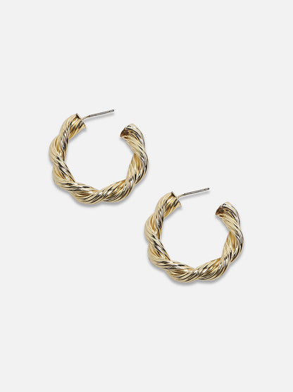 Contemporary Half Hoop Earrings