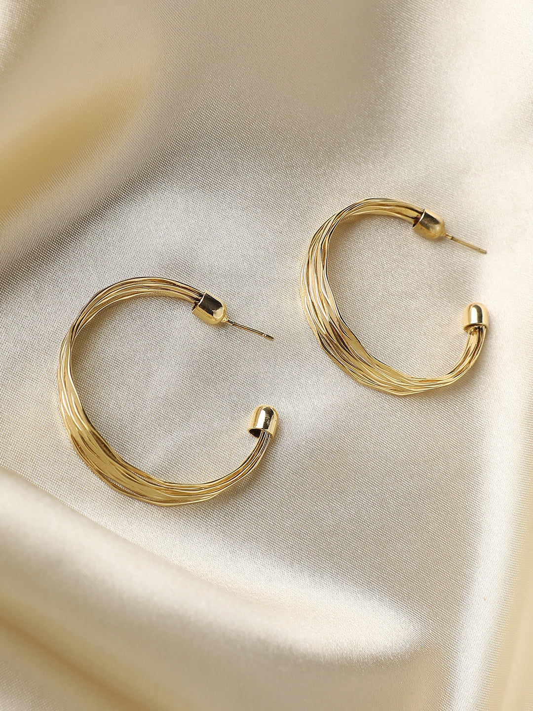 Gold-Plated Hoop Earrings