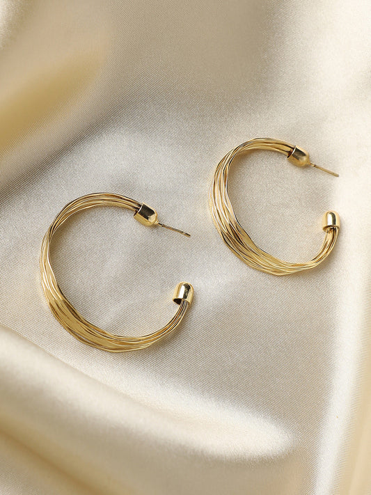 Gold-Plated Hoop Earrings