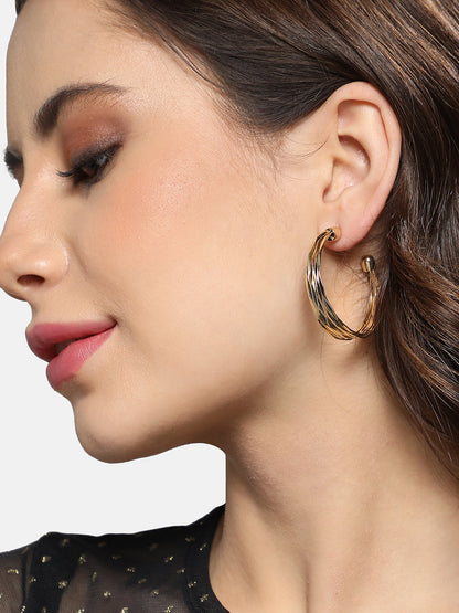 Gold-Plated Hoop Earrings