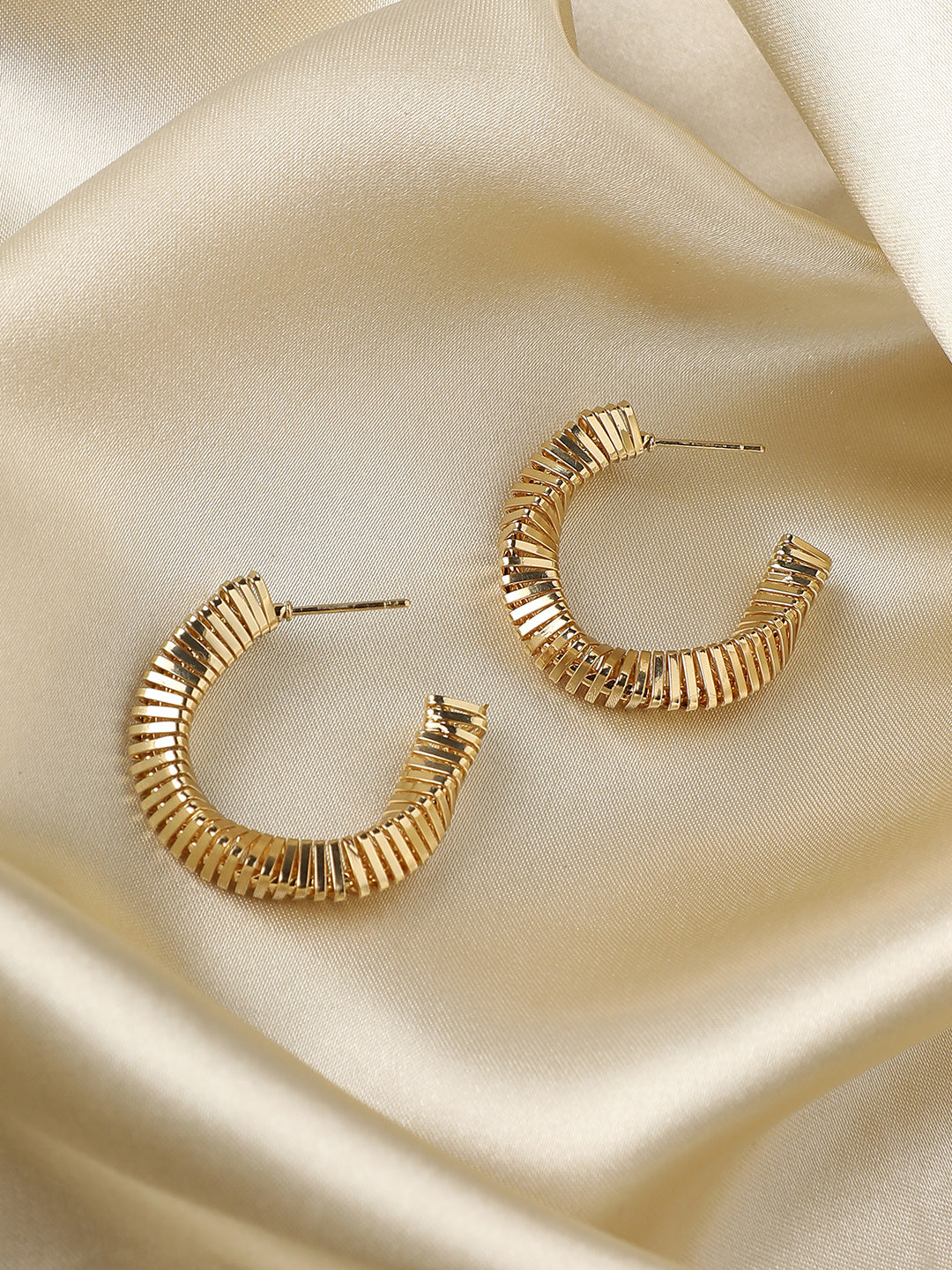 Contemporary Half Hoop Earrings