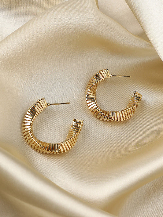 Contemporary Half Hoop Earrings
