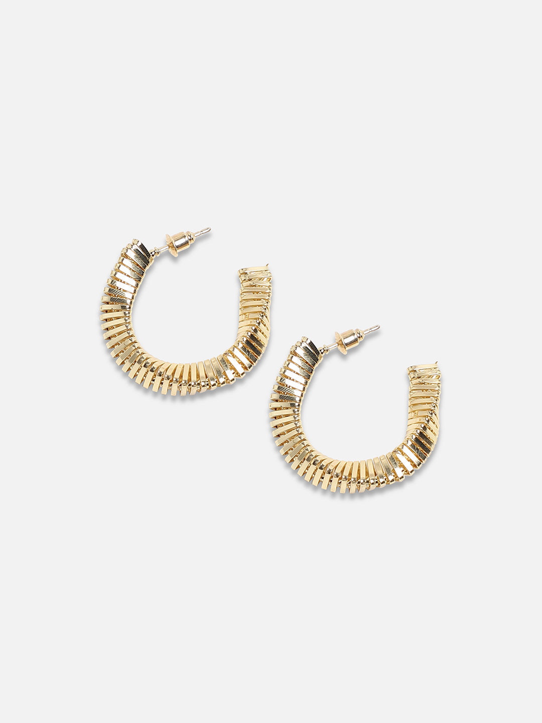 Contemporary Half Hoop Earrings