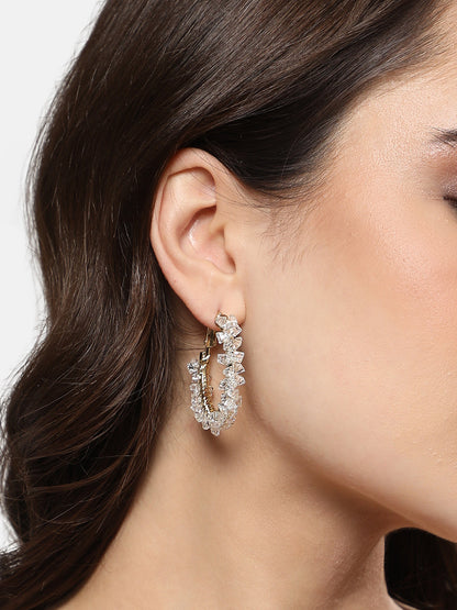 Gold-Plated Circular Hoop Earrings