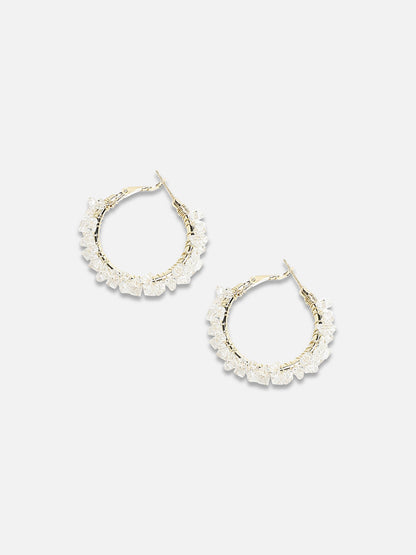 Gold-Plated Circular Hoop Earrings