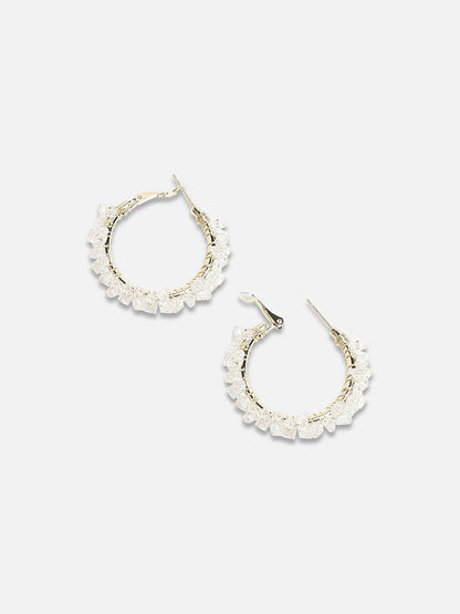 Gold-Plated Circular Hoop Earrings
