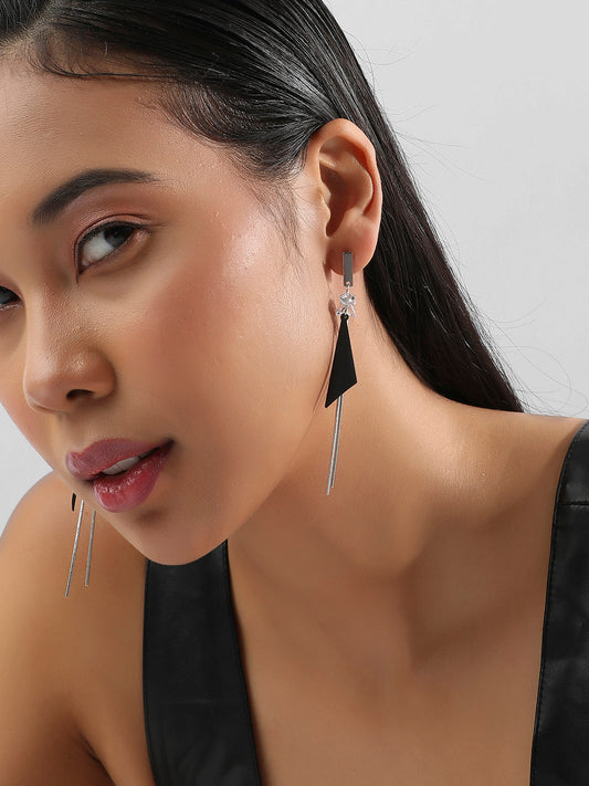 Silver Plated Drop Earrings