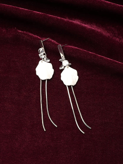 Silver-Plated Drop Earrings