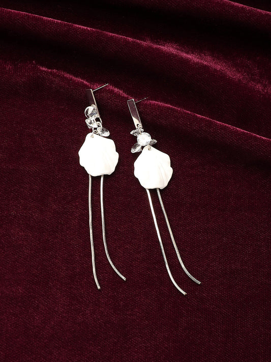Silver-Plated Drop Earrings