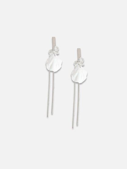 Silver-Plated Drop Earrings