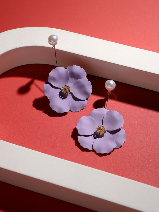 Gold-Plated Pearls Drop Earrings