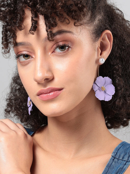 Gold-Plated Pearls Drop Earrings