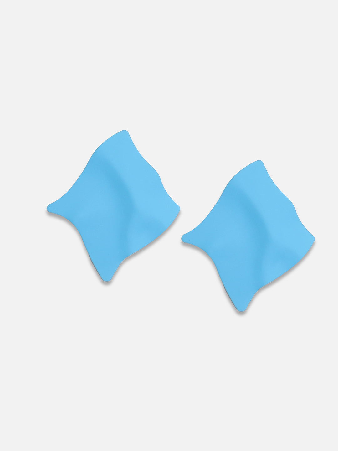 Gold-Plated Contemporary Ripple Drop Earrings