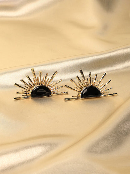Artificial Beads Gold-Plated Drop Earrings