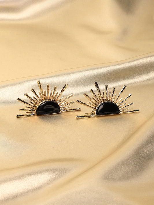Artificial Beads Gold-Plated Drop Earrings