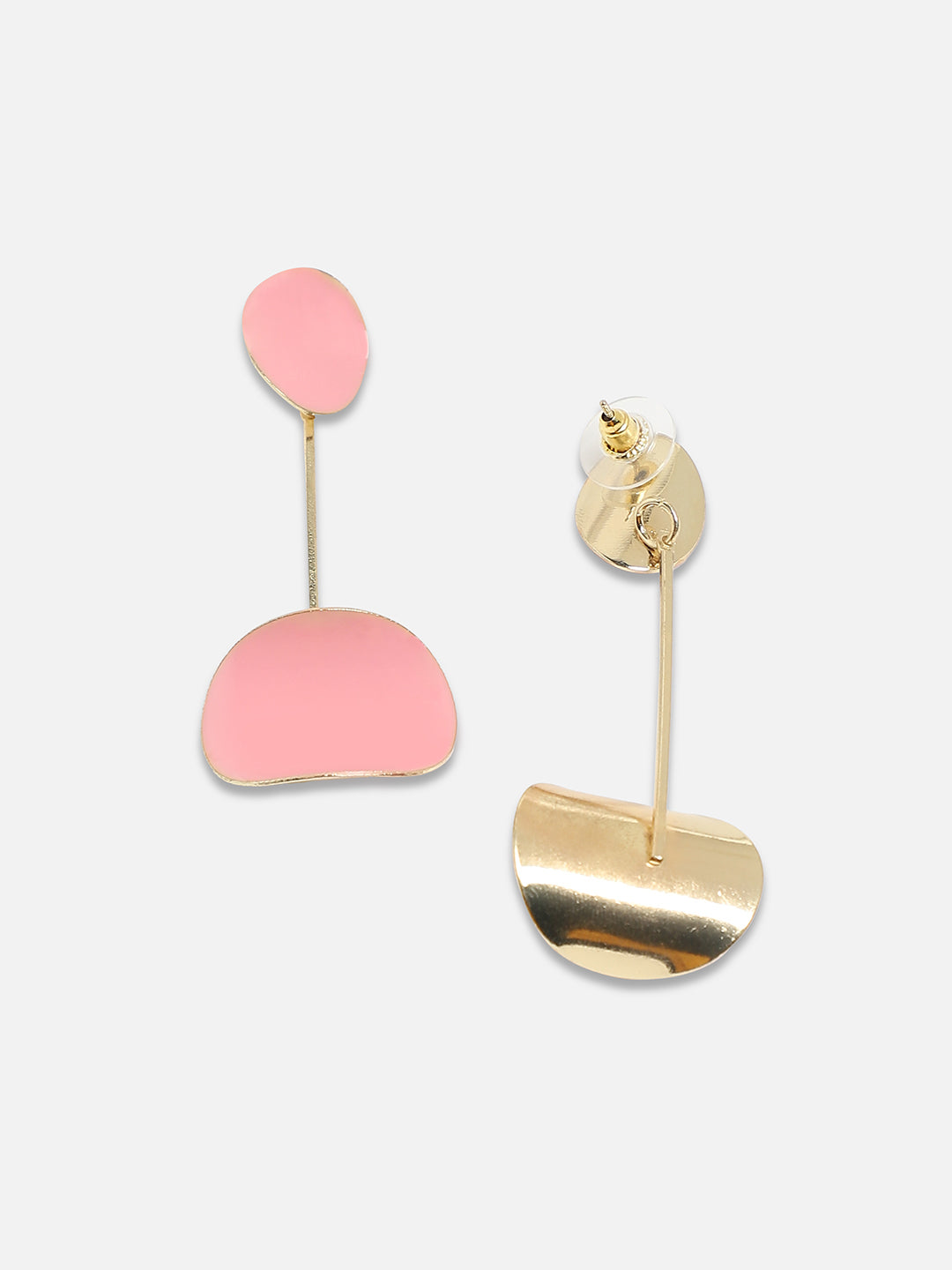 Gold Plated Artificial Stones Studded Drop Earrings