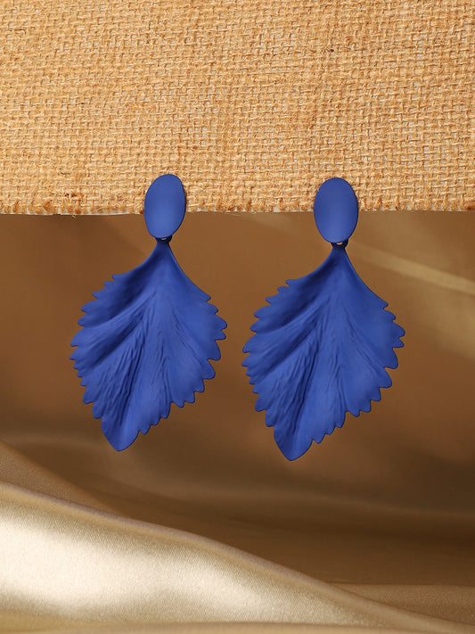 Leaf Shaped Drop Earrings