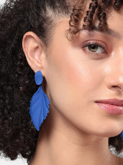 Leaf Shaped Drop Earrings