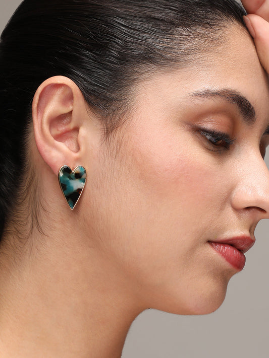 Gold-Plated Heart Shaped Studs