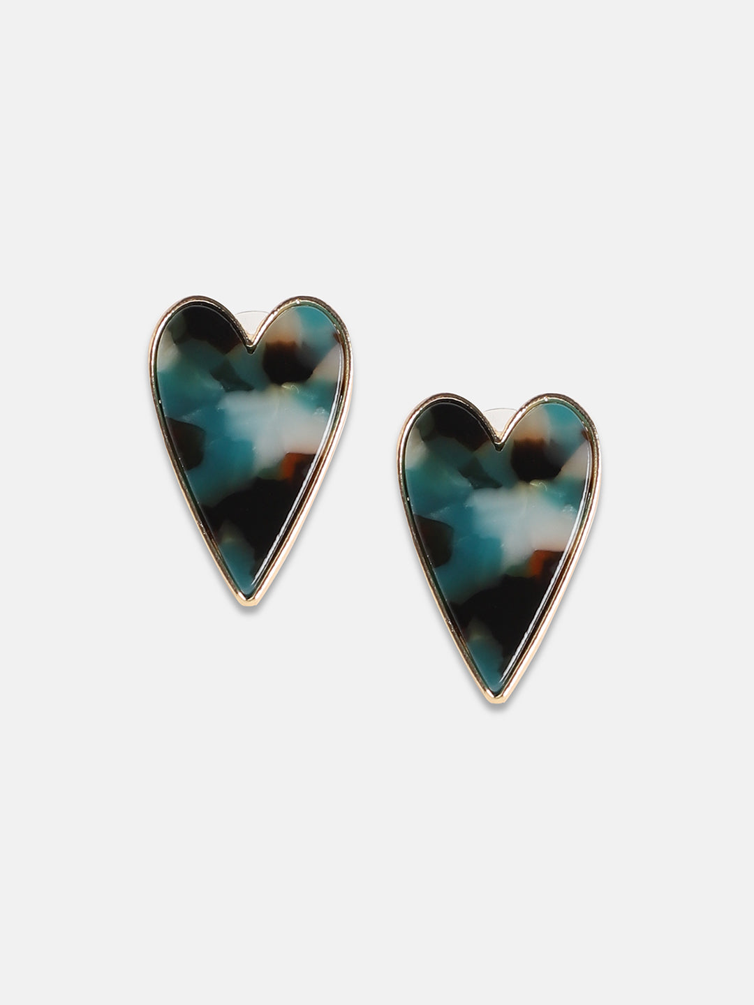 Gold-Plated Heart Shaped Studs