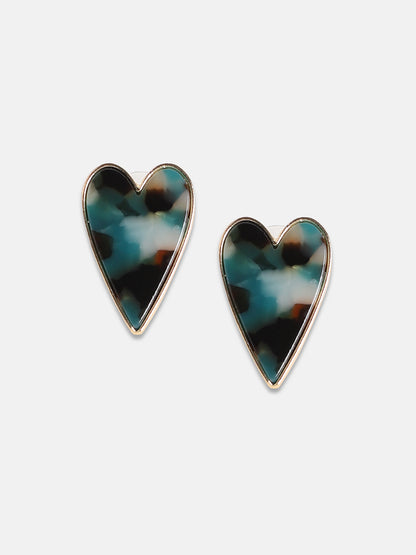 Gold-Plated Heart Shaped Studs