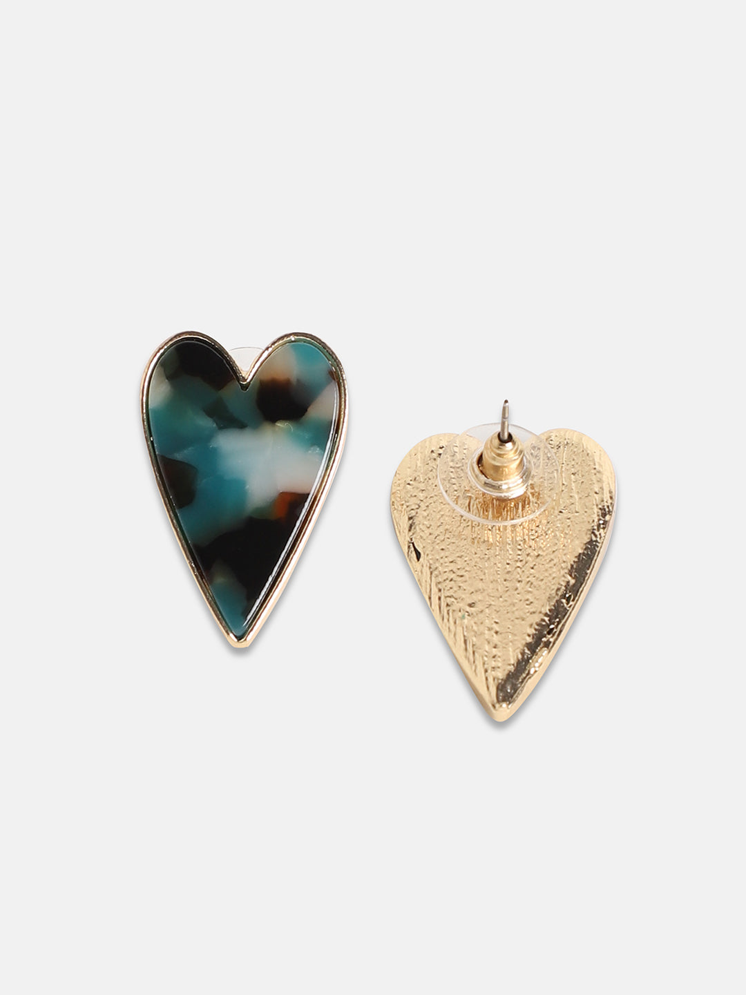 Gold-Plated Heart Shaped Studs