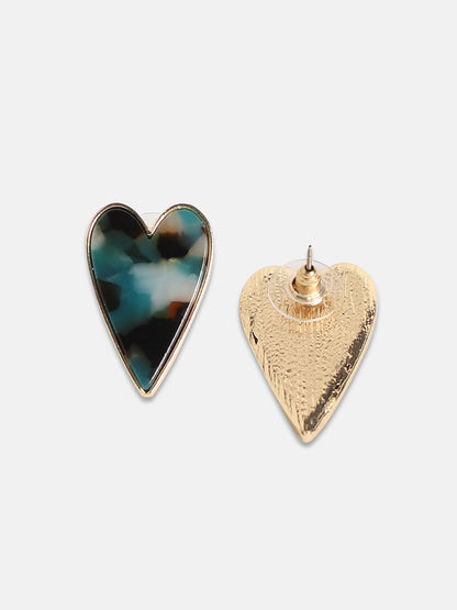 Gold-Plated Heart Shaped Studs