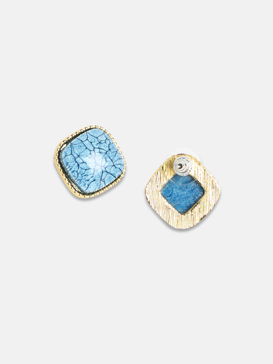 Gold-Plated Stone Studded Studs Earrings