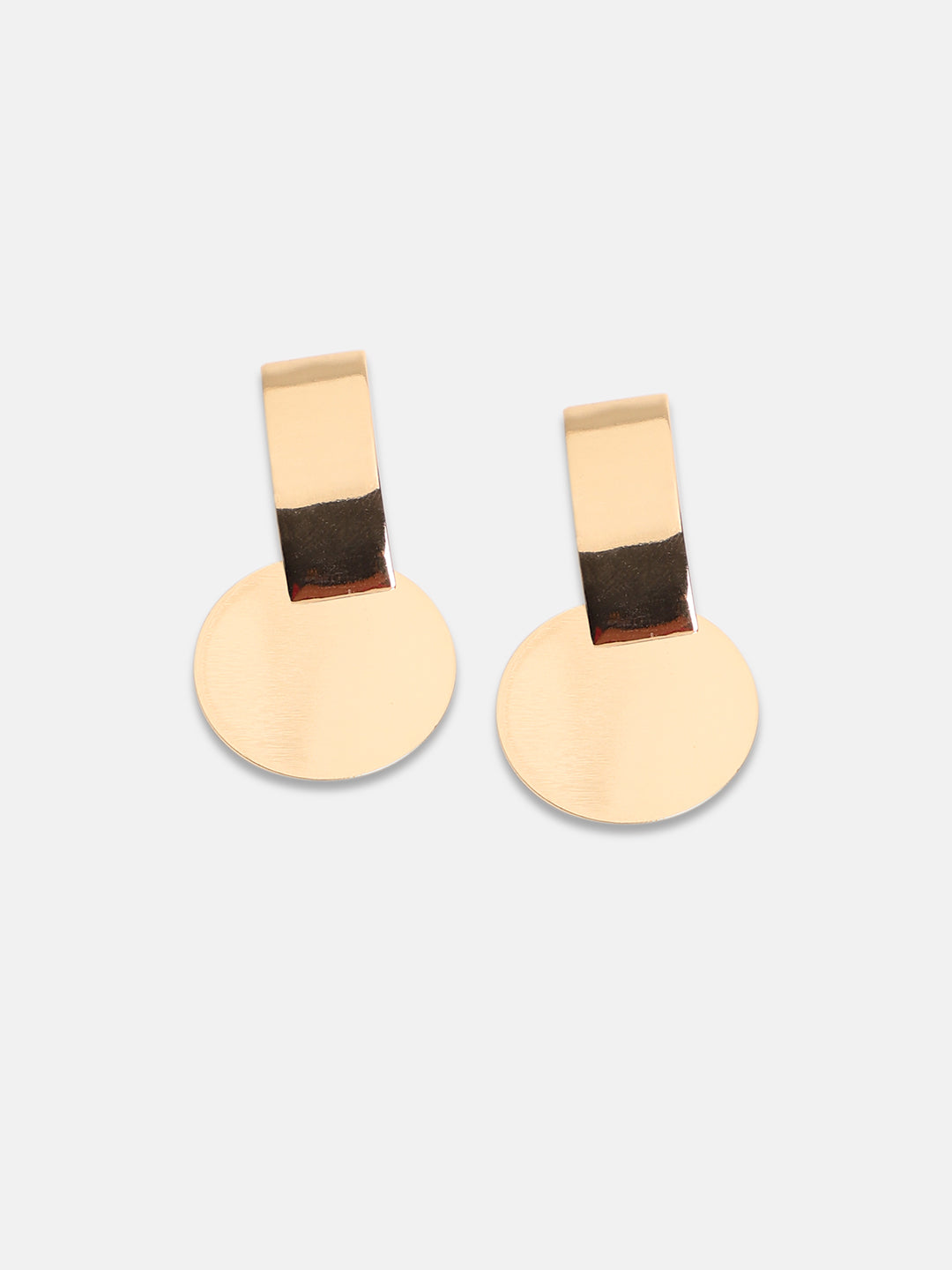 Gold-Plated Geometric Shaped Drop Earrings