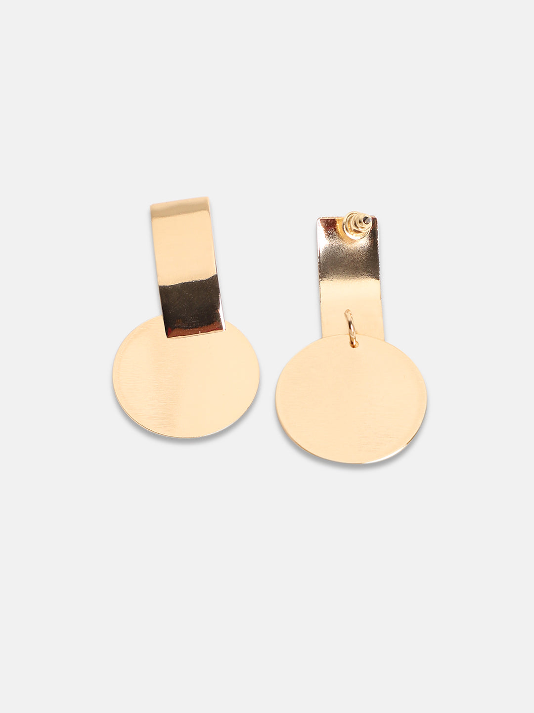 Gold-Plated Geometric Shaped Drop Earrings