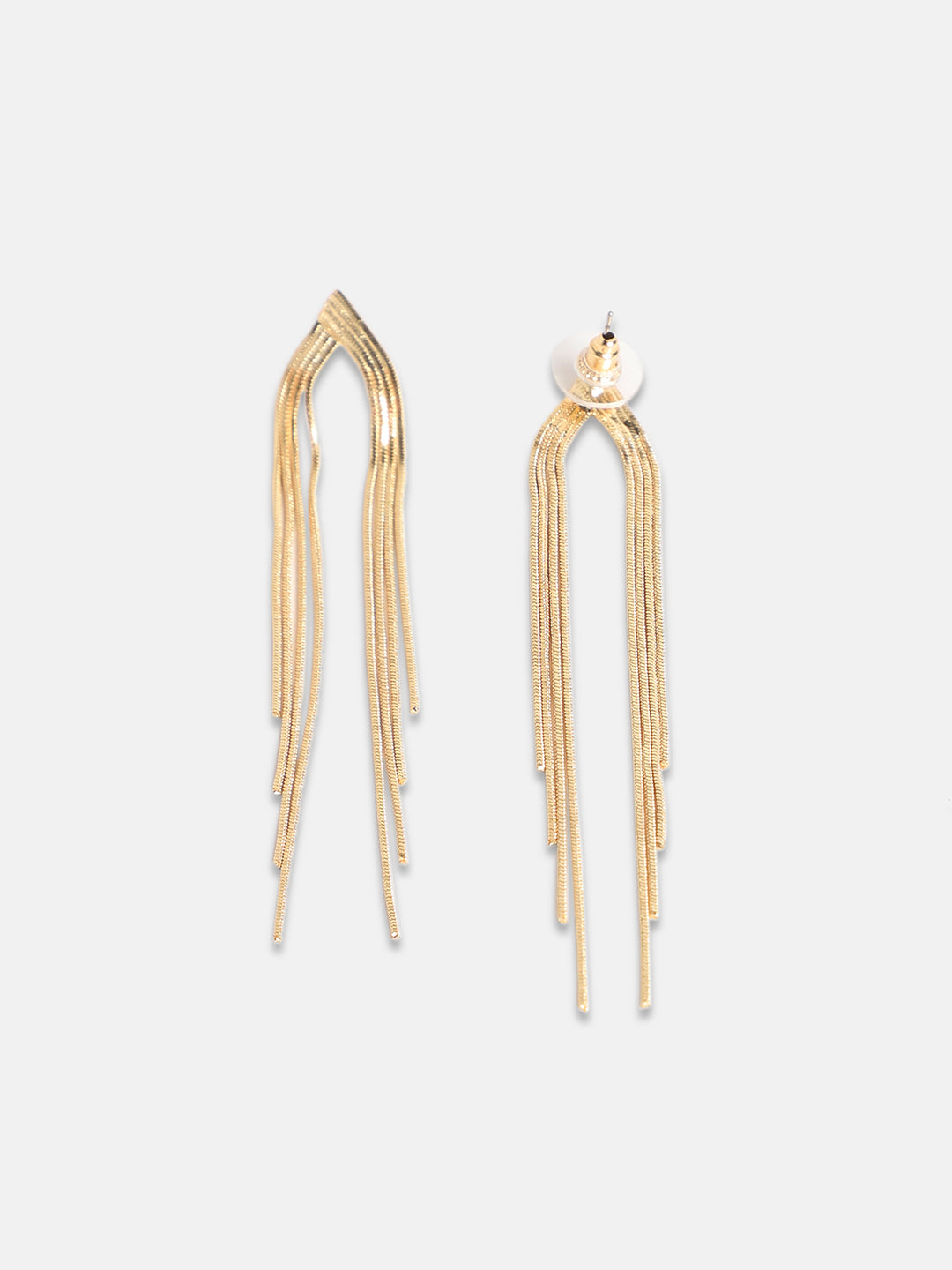 Gold-Plated Dangling Drop Earrings