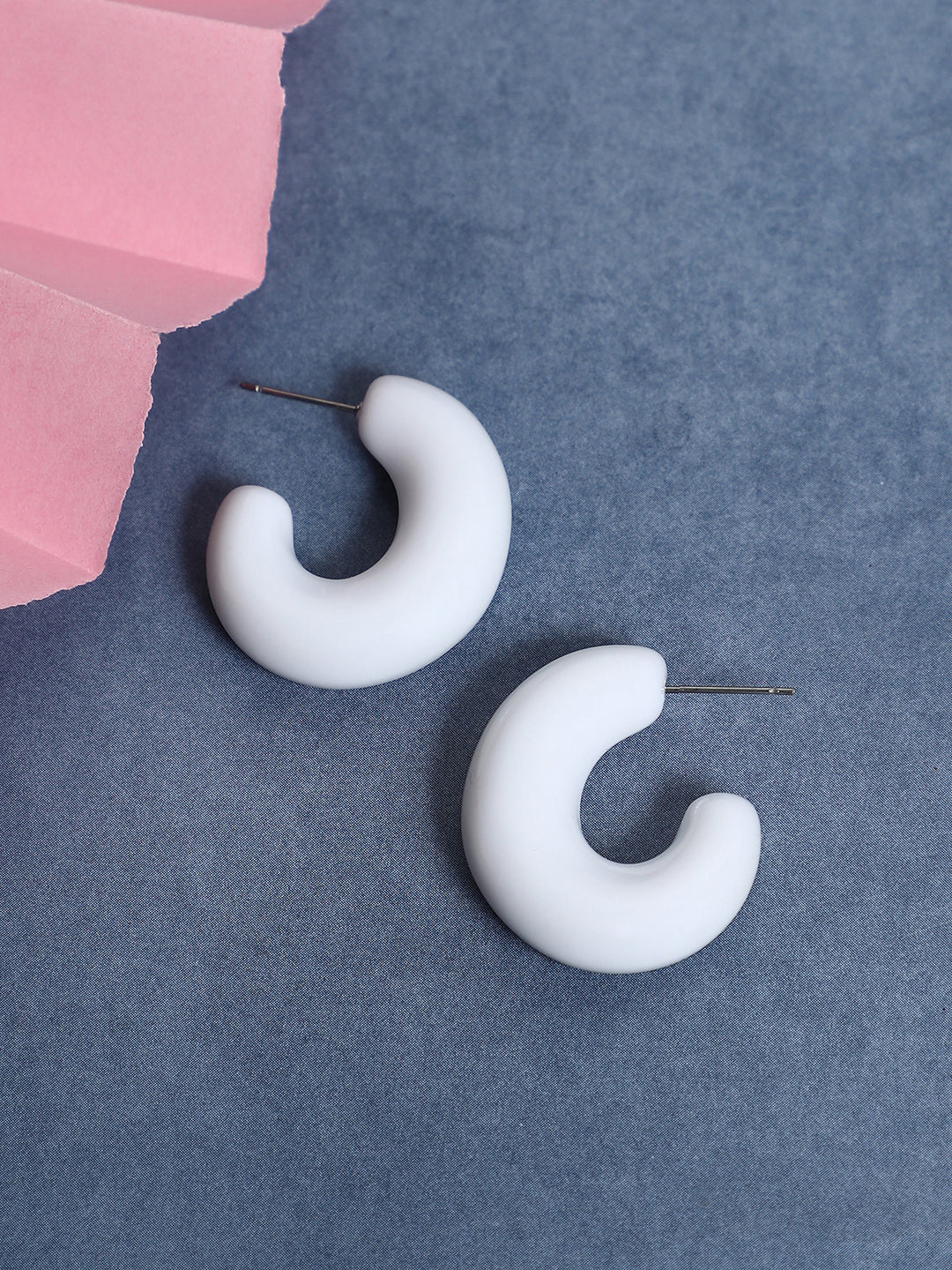 Contemporary Half Hoop Earrings