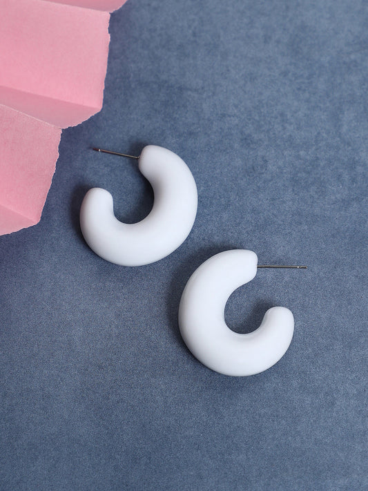 Contemporary Half Hoop Earrings