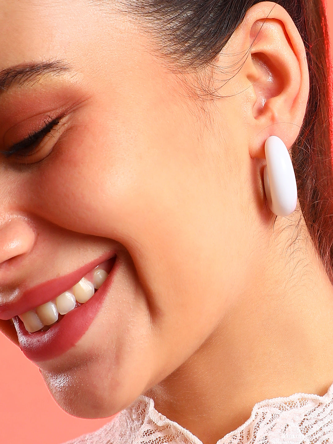 Contemporary Half Hoop Earrings