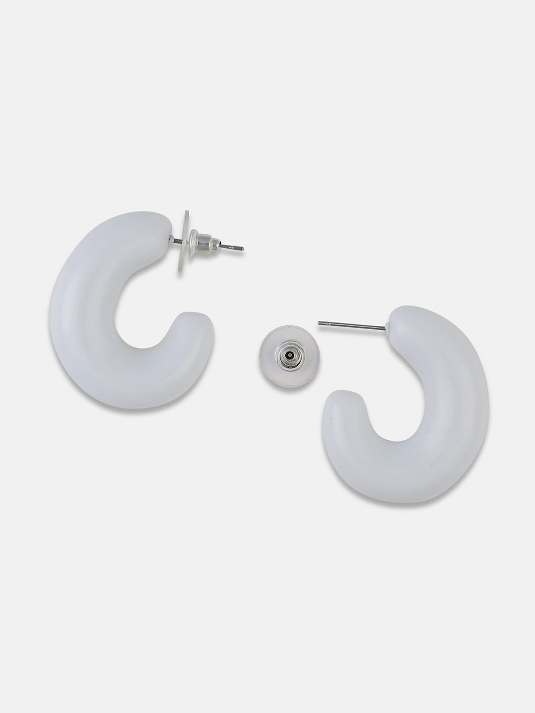 Contemporary Half Hoop Earrings