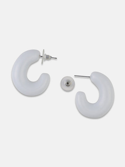 Contemporary Half Hoop Earrings