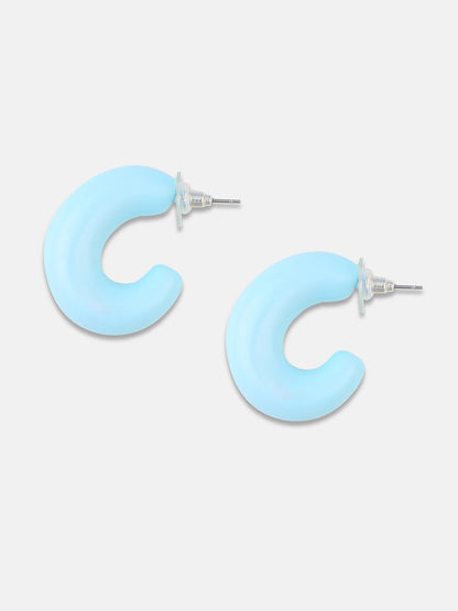 Double Sided Contemporary Half Hoop Earrings