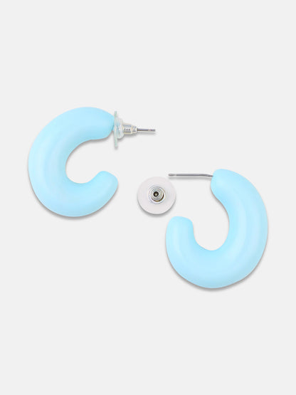 Double Sided Contemporary Half Hoop Earrings