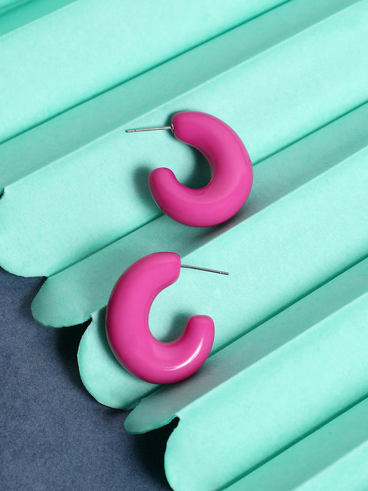 Chandelier Contemporary Half Hoop Earrings