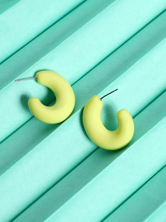 Contemporary Half Hoop Earrings
