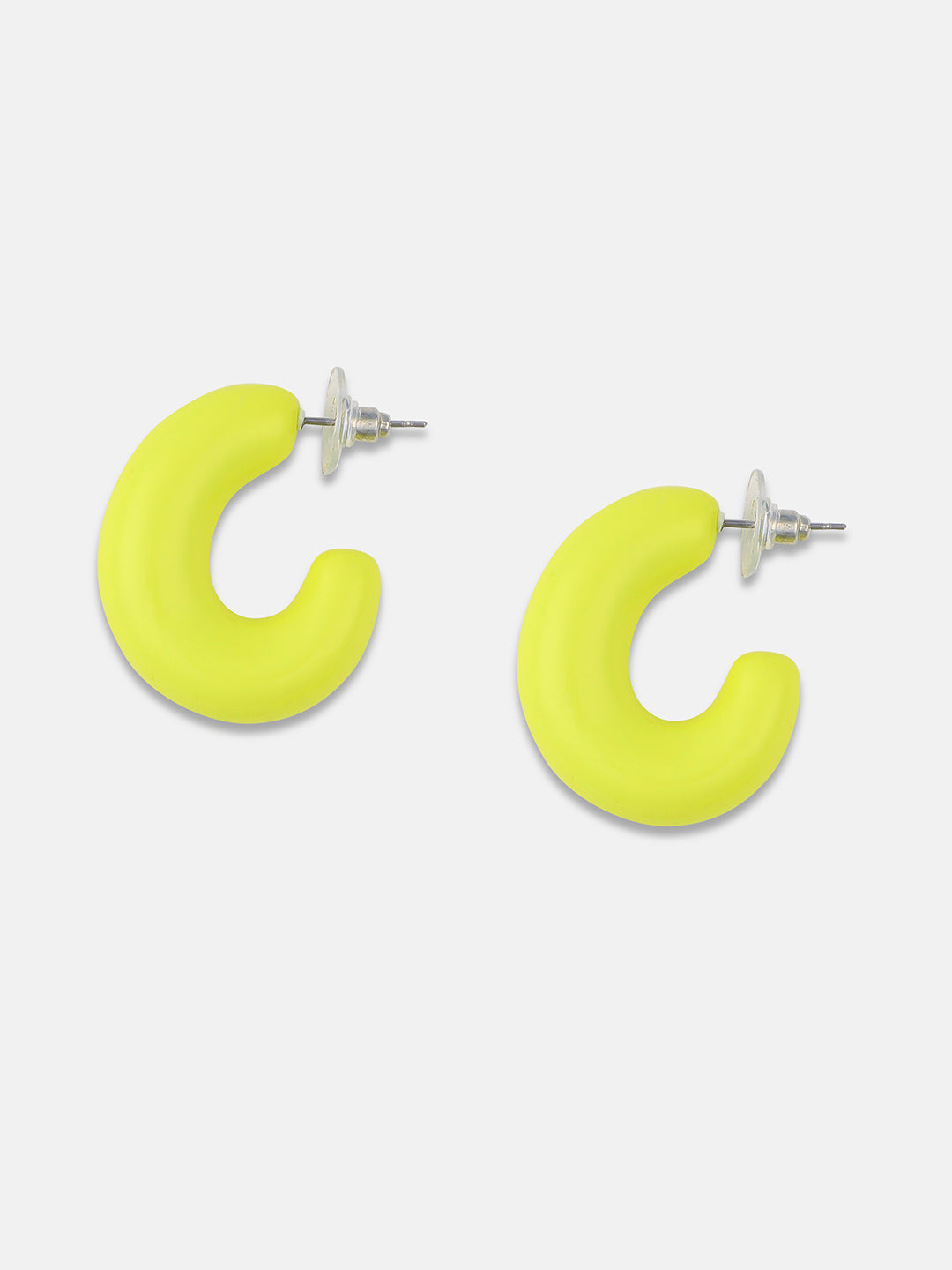 Contemporary Half Hoop Earrings